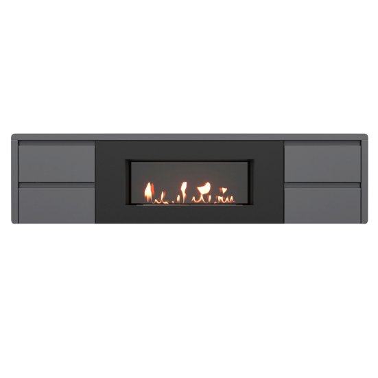 Тумба с биокамином Firelight BFP/P-1700 lux графит