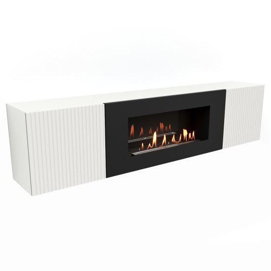 Тумба с биокамином Firelight BFP-P1700L белая