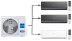 Мульти сплит-система на 3 комнаты 25+25+50 м2 Haier 2х AS09NS6ERA-B+AS18NS6ERA-W/4U85S2SR5FA Lightera Super Match