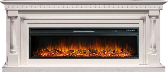 Каминокомплект Royal Flame Dallas с очагом Vision 60 LOG LED слоновая кость с патиной