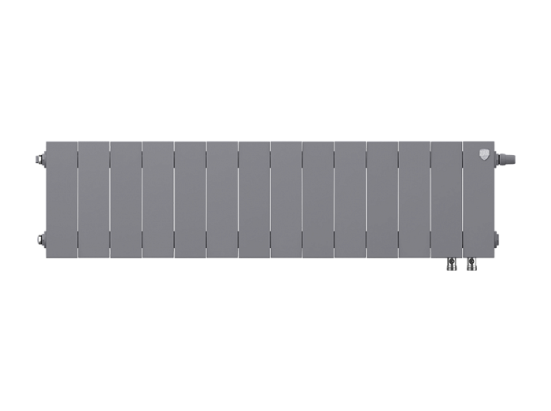 Биметаллический радиатор отопления Royal Thermo PianoForte 200 14 секций Silver Satin VDR